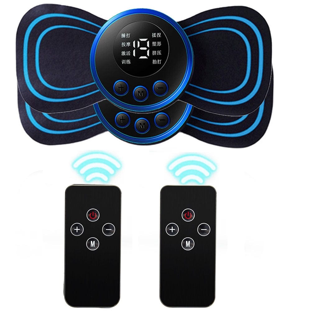 LCD Display EMS Muscle Stimulator 2PC Remote Control