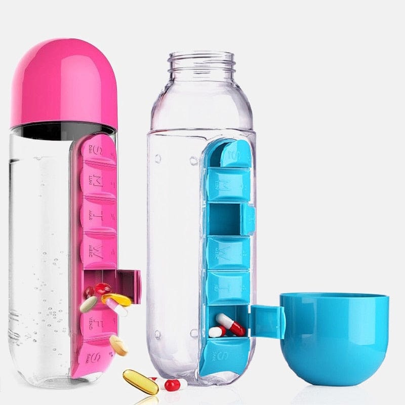 Sports Water Bottle with pillboxes - ALLRJ
