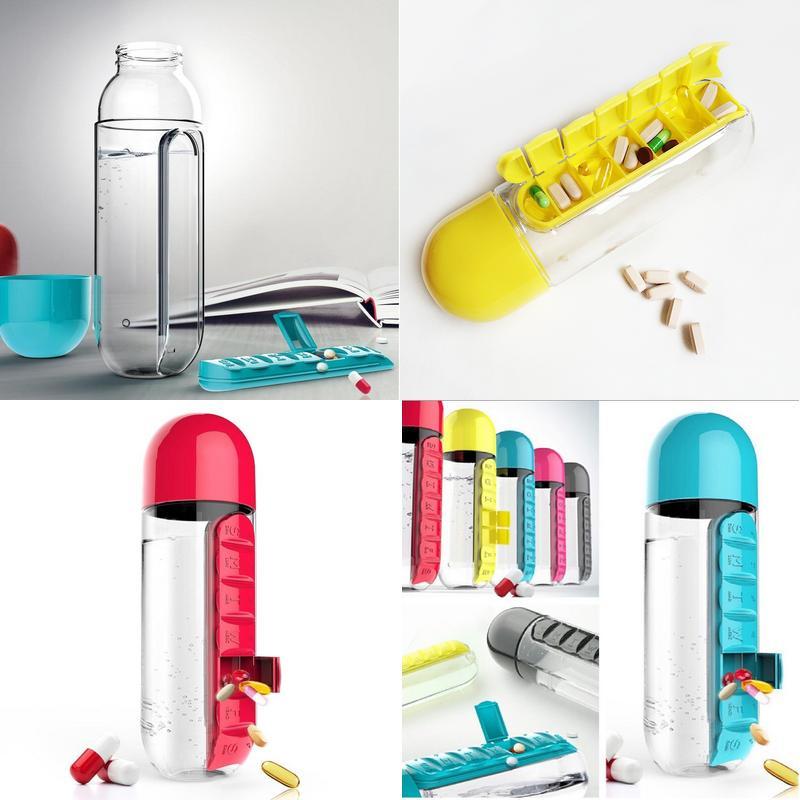 Sports Water Bottle with pillboxes - ALLRJ