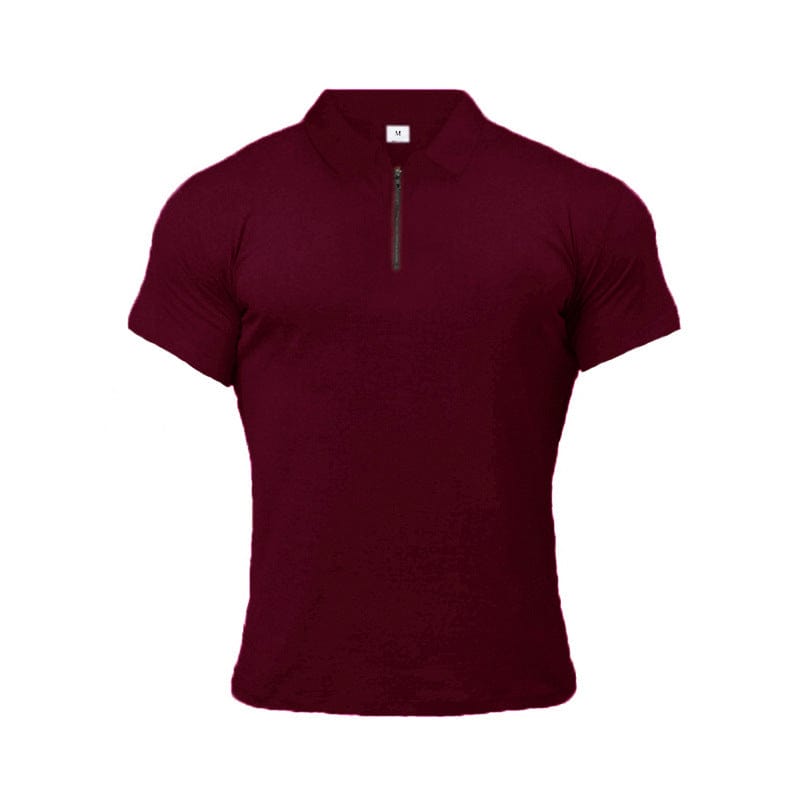 teelaunch Polo Wine Red / L Men's short sleeve fitness polo shirt