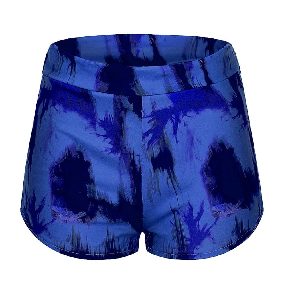 Thigh Dye high waist spandex shorts - ALLRJ