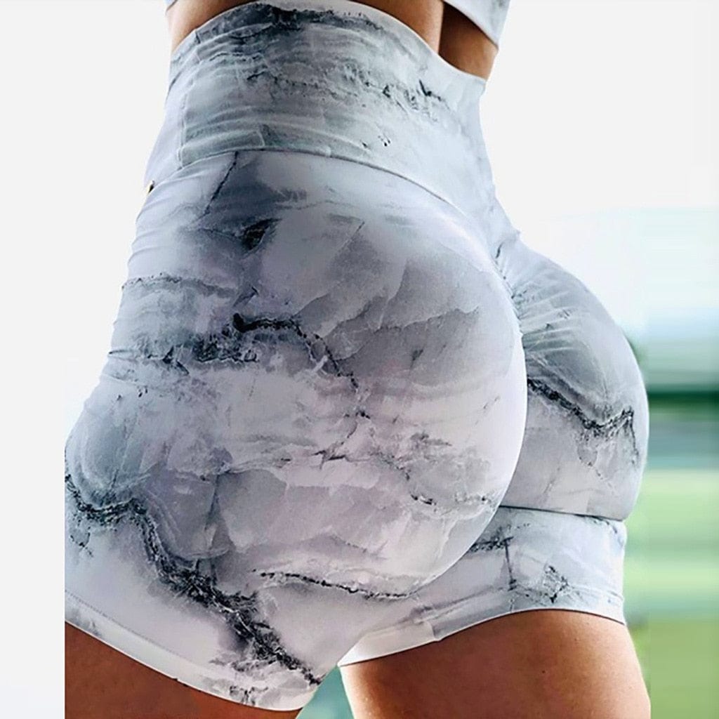 Thigh Dye high waist spandex shorts - ALLRJ