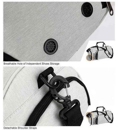 Waterproof Nylon Gym Duffel Bag - ALLRJ