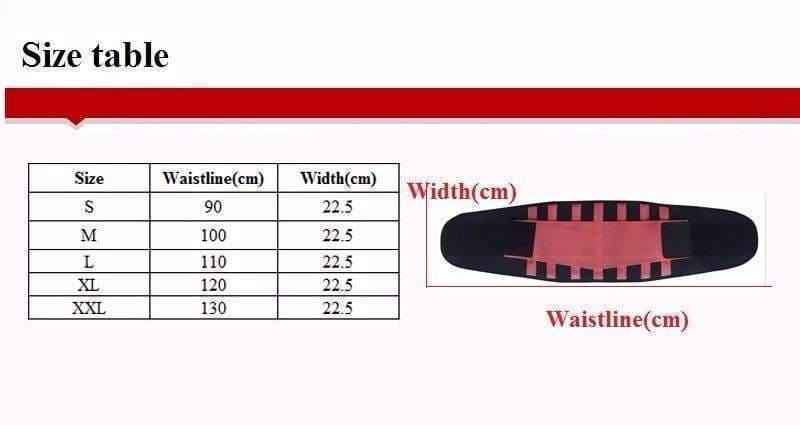 X - Burn Neoprene waist trainer belt - ALLRJ